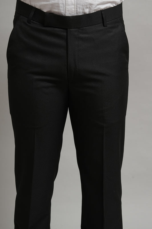 Bluebird Men's Black Decor Lycra Trouser