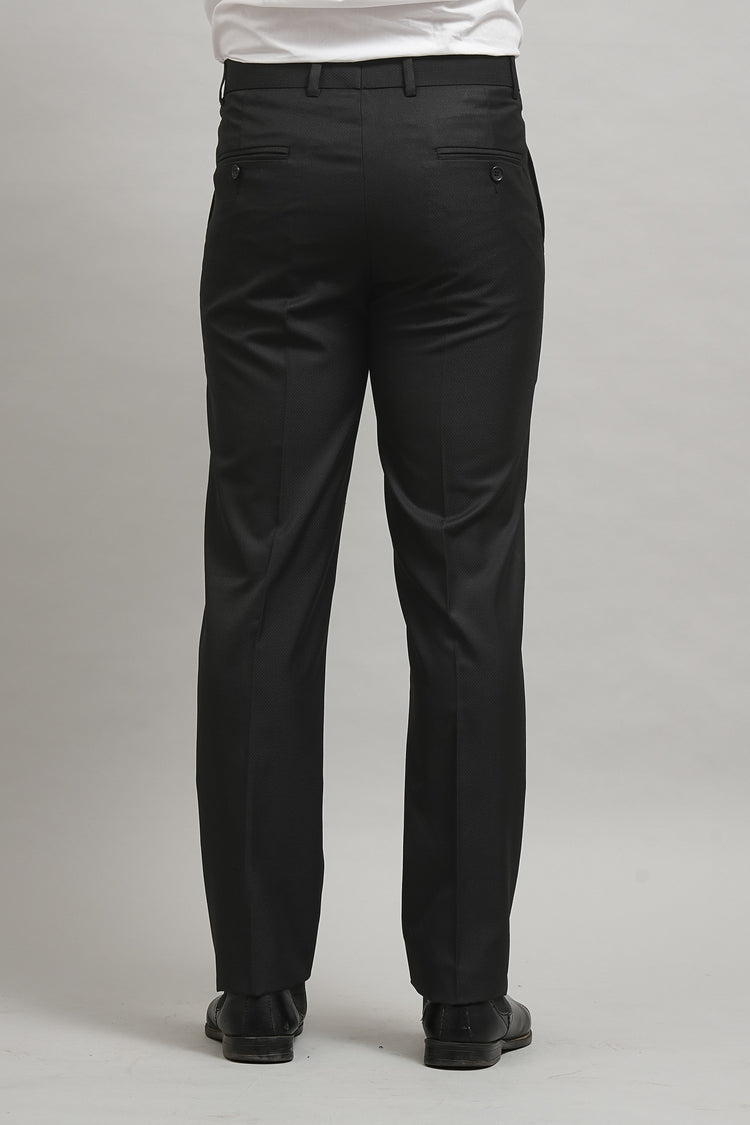 Bluebird Men's Black Decor Lycra Trouser