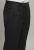 Onyx Black Classic Pleated Formal Trouser