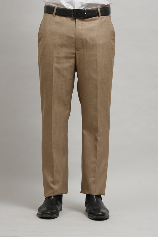 Bluebird Men's Camel Brown Jute Trouser