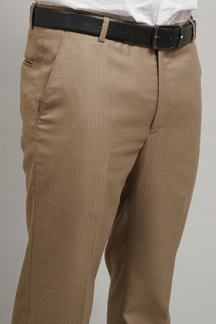 Bluebird Men's Camel Brown Jute Trouser