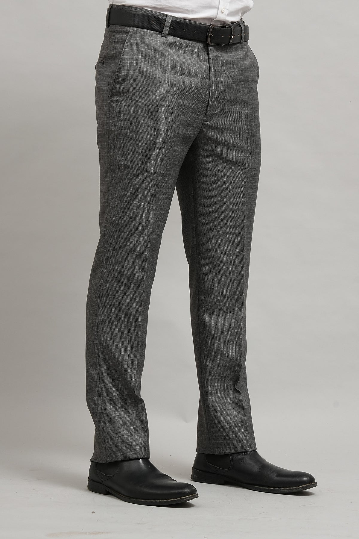 Bluebird Men's Charcoal Dark Grey Jute Trouser