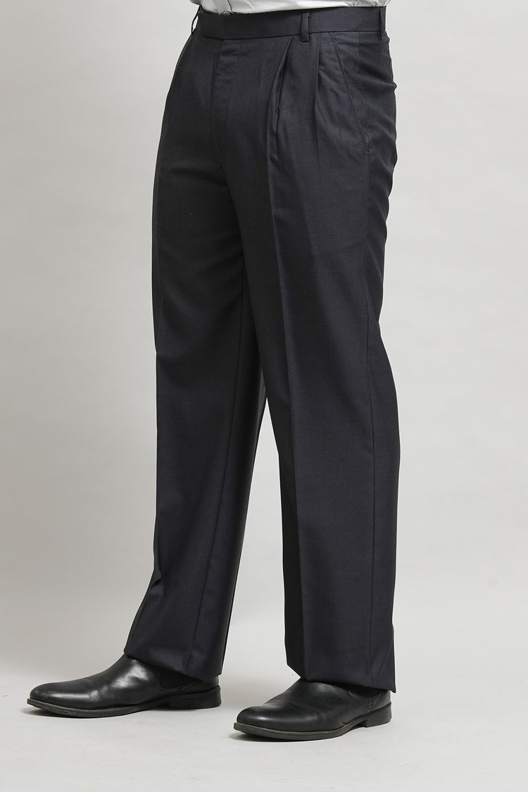 Bluebird Premium Deep Navy Pleated Trouser