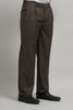 Mocha Brown Classic Pleated Formal Trouser