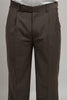 Mocha Brown Classic Pleated Formal Trouser