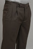 Mocha Brown Classic Pleated Formal Trouser