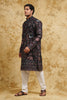 Dark Blue Kashmiri Kurta Set – Wedding & Festive Edition