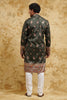 Deep Emerald Jaipuri Silk Blend Kurta Set – Wedding Edition