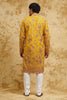 Marigold Meadow All-Over Multicolor Thread-Embroidered Kurta