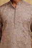 Taupe Gold All-Over Thread-Embroidered Kurta Set