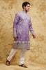 Purple Ombre Embroidered Kurta Set