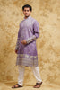 Purple Ombre Embroidered Kurta Set