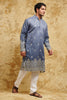 Blue Ombre Embroidered Kurta Set