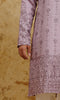 Dusty Lavender Thread-Embroidered Kurta Set