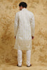 White Thread-Embroidered Kurta Set