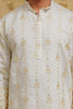 White Thread-Embroidered Kurta Set