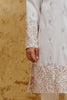 Ivory Pastel Floral Thread-Embroidered Kurta