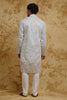 Ivory Pastel Floral Thread-Embroidered Kurta