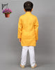 Yellow Self-Design Embroidered Kurta Set – Bright & Joyful for Your Little One