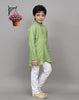 Light Green Embroidered Kurta Set – Fresh & Charming for Your Little One