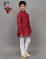 Maroon Embroidered Kurta Set – Regal & Stylish for Your Little One