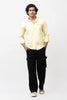 Bluebird Men's 100% Cotton Mandarin Shirt Light Beige Color