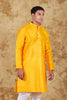 Bluesaanchi Banarsi Silk Yellow Kurta Set