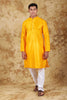 Bluesaanchi Banarsi Silk Yellow Kurta Set