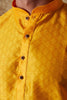 Bluesaanchi Banarsi Silk Yellow Kurta Set