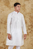 Bluesaanchi Banarsi Silk White Kurta Set