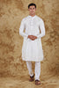 Bluesaanchi Banarsi Silk White Kurta Set