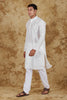 Bluesaanchi Banarsi Silk White Kurta Set