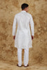 Bluesaanchi Banarsi Silk White Kurta Set