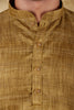 Bluesaanchi Mustard Textured Men's Kurta Set