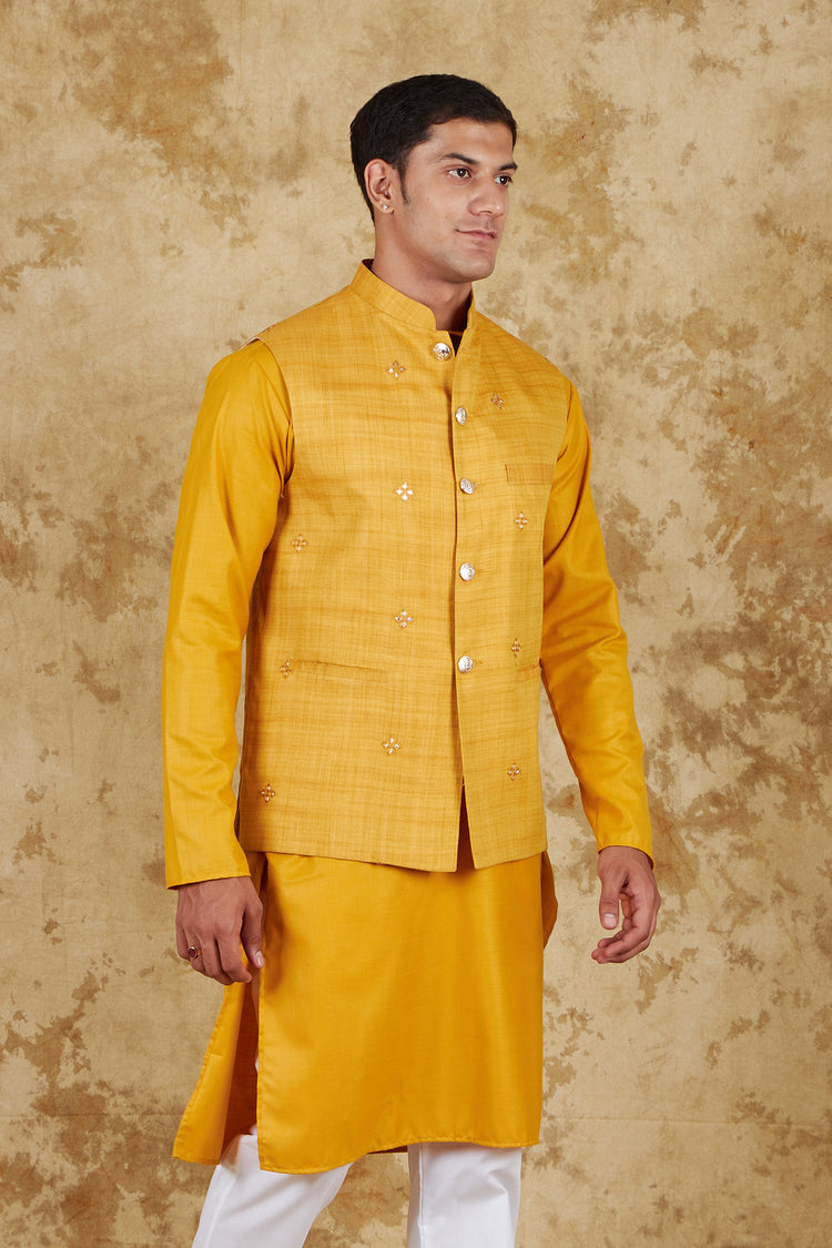 Bluesaanchi Yellow waistcoat set
