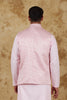 Bluesaanchi Men's Jacquard Pink Waistcoat