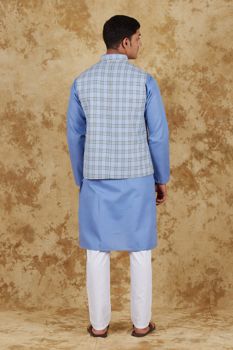 Bluesaanchi Sky Blue Waistcoat set