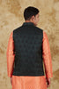 Bluesaanchi Men's Jacquard Dark Green Waistcoat