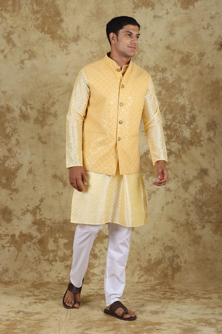 Bluesaanchi Yellow Waistcoat set