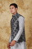 Bluesaanchi Men's Jacquard Grey Waistcoat