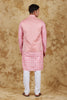 Bluesaanchi  Pink Jacquard Waistcoat set