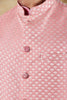 Bluesaanchi Men's Jacquard Pink  Waistcoat