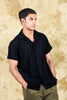 BLUEBIRD Crafted Comfort Knitted Black Shirt for Men