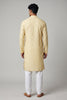 Veshbhoshaa Men's Soft Yellow Printed Kurta Set