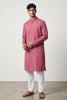 Veshbhoshaa Men's Pink Printed Kurta Set