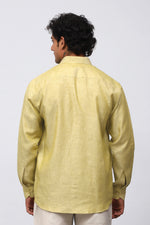 Bluebird Men's 100% Lemon Linen Shirt