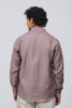 Bluebird Men's 100% Purple Linen Shirt