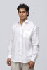 Bluebird Men's 100% White Linen Shirt