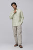 Bluebird Men's 100% Grey Linen Shirt