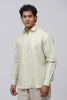 Bluebird Men's 100% Grey Linen Shirt